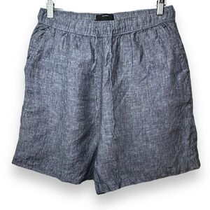 TAHARI 100% LINEN Medium M Women’s Chambray Blue Shorts